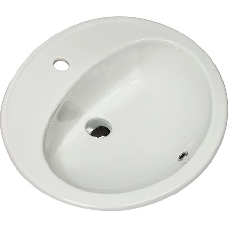 Lavabo Donatello New incasso cm. 63x54 bianco lucido
