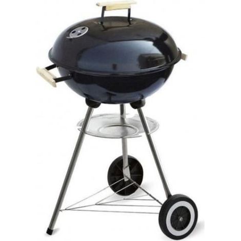 Barbecue à Charbon - ALGON - Algon - Ø 45 cm - Acier émaillé - Couvercle et roulettes