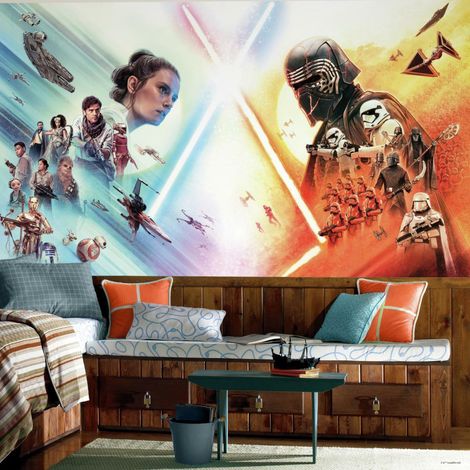 Papier peint panoramique auto-adhésif Star Wars The Rise of Skywalker de DISNEY - 3.2 m x 1.83 m (1/4)