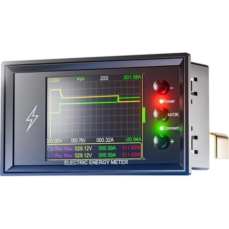 DC 0-420 V 300A WiFi Compteur D'Énergie Électrique Testeur de Capacité de Batterie DC Affichage Numérique Compteur de Tension de Courant (1/5)