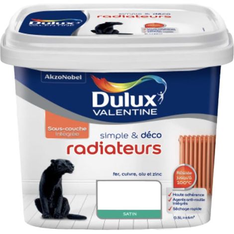 Peinture Radiateurs Dulux Valentine Simple & Déco Blanc 0,5 L