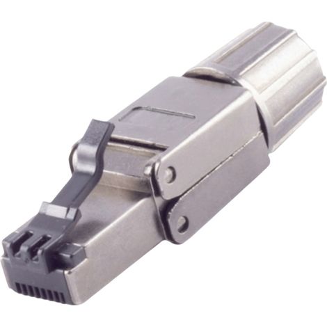 BKL Electronic RJ-45 Stecker, werkzeuglos, quick, STP, Cat. 8.1 10121217 Schwarz 1 St.