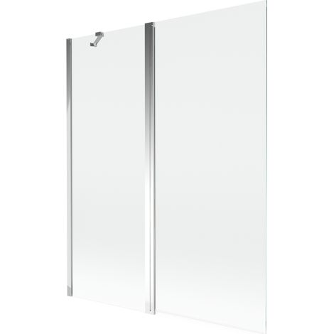 Paroi de baignoire pliable 2 volets Mexen Mist 140 x 150 cm, transparent, chrome - 8A9-140-011-01-00 (1/5)
