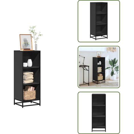 vidaXL Bücherregal Schwarz 40x35x107,5 cm Holzwerkstoff (1/5)