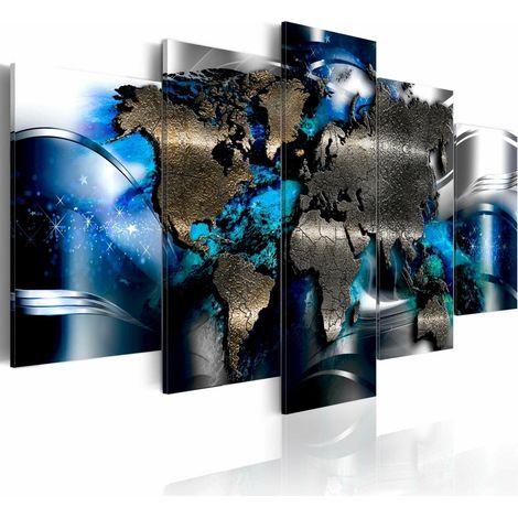 Tableau avec accent azur - 200 x 100 cm (1/4)