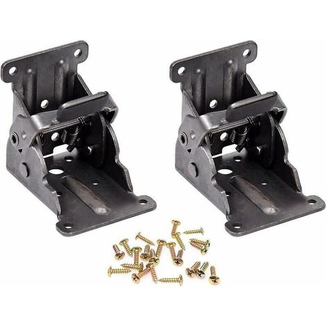 Lot de 2 Charnières Autobloquantes pour Pied Support Rabattable, Convient pour les Ferrures de Pieds et Goussets de Table Pliante. (1/3)