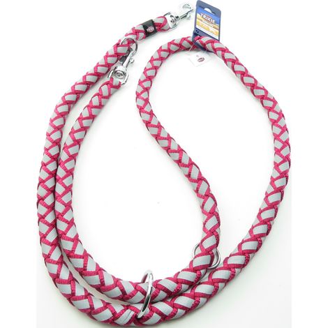 Laisse Cavo Reflect ø18mm x 2 M. réglable Fushia pour chien - Trixie