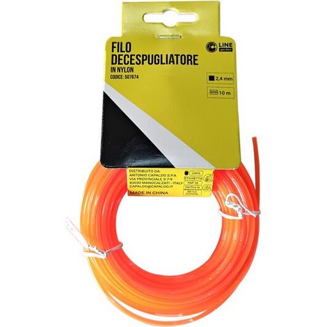 C FILO DECESPUGLIATORE QUADRO ORANGE-S MM2.4X10MT