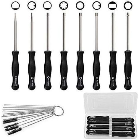 Kit de herramientas de ajuste de carburador de 8 piezas, juego de destornilladores para carburadores comunes de 2 tiempos, herramienta de ajuste para motores con carburador pequeño - Crezuo (1/4)
