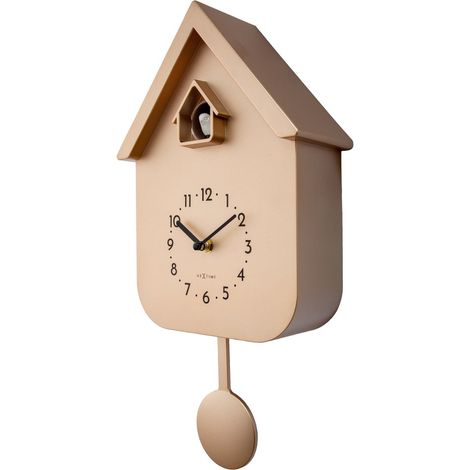 Horloge Murale Coucou Moderne avec Pendule Silencieuse et Sons de la Nature 21,5 x 41,5 cm - PANGIVO