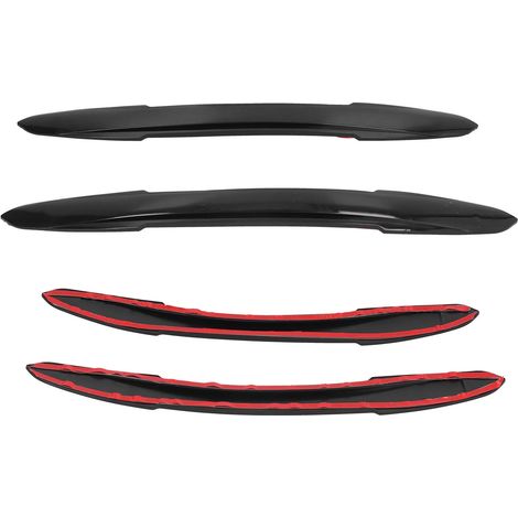 Bandes de protection de pare-chocs de voiture en 2 parties, autocollants anti-rayures pour la carrosserie et les coins de portières, modification noir brillant (1/5)
