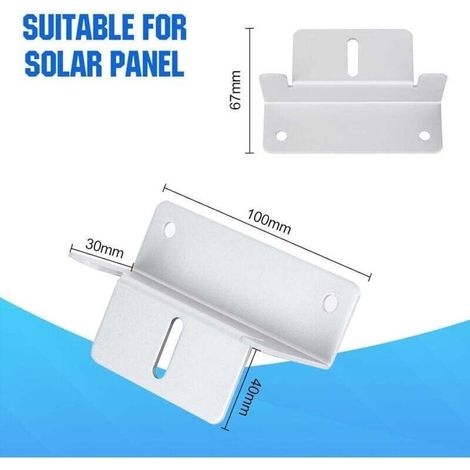 Set mit 8 Z-förmigen Solarmodulhalterungen inklusive Muttern und Schrauben, Z-förmige Dachmontage, für Wohnwagen, Wände, Boote, Dächer (1/3)