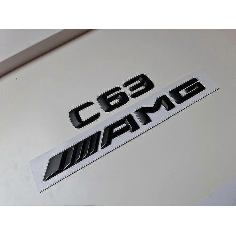 Compatible avec C63 AMG, emblème de coffre arrière noir mat (lettres et chiffres), Mercedes Classe C (1/5)