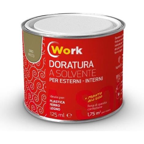 WORK SMALTO DORATO SOLVENTE ORO RICCOO 125ML