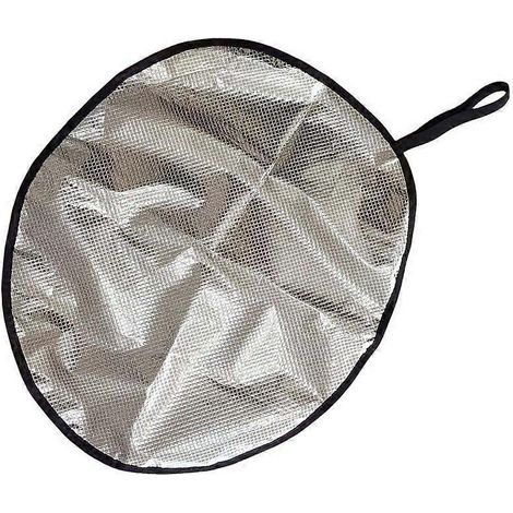 Volant de voiture pare-soleil aluminium anti-UV protection solaire couverture réfléchissante écran thermique. (1/4)