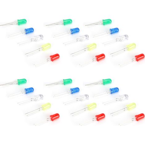 Kit de 500 diodes LED de 5 mm, couleurs variées, non toxiques et à économie d'énergie, pour la décoration DIY (1/5)