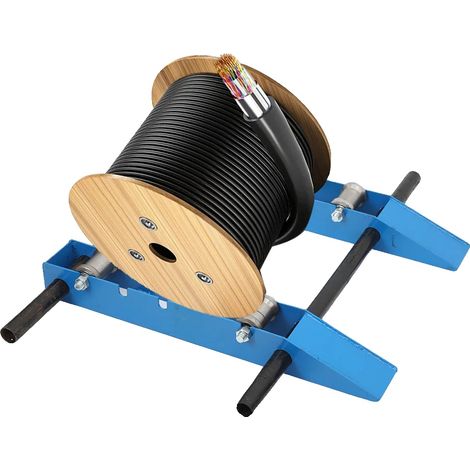 Support de bobine de câble, matériau en acier, capacité de charge maximale de 4400 lbs, dimensions 30x24x20 pouces, compatibilité pour bobines standard, design de type combiné (1/5)