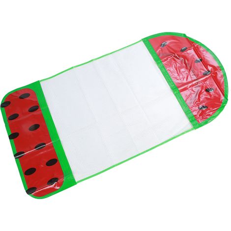 Faltbare, aufblasbare Hängematte für Schwimmbäder in Form einer dicken Wassermelone. (1/4)