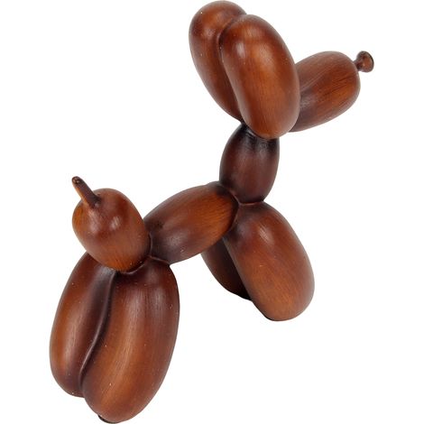 Statuette de chien en ballon, résine inaltérable, lisse, sûre et durable, figurine décorative pour la maison, le bureau, un café ou un bar. (1/5)