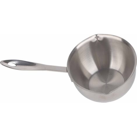 Beurrier/Cuillère chauffe-beurre tout-en-un à fond plat en acier inoxydable, compatible induction, mini-casserole à lait, petite casserole 300 ml (1/5)