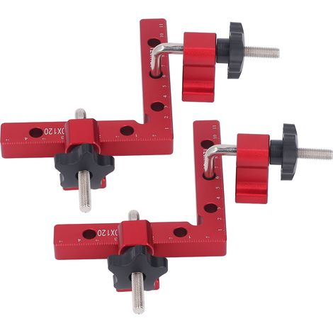 Équerre de positionnement à angle droit 120 mm, outil de serrage d'angle pour menuiserie, double graduation métrique et impériale (1/5)