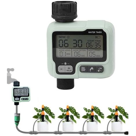 Minuterie arrosage HCT-322 programmable manuel/auto batterie non incluse