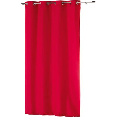 Rideau a oeillets 140 x 260 cm Absolu rouge