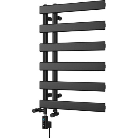 Agar - Black Dual Fuel Towel Rail H748mm x W500mm Thermostatic WIFI (1/3)