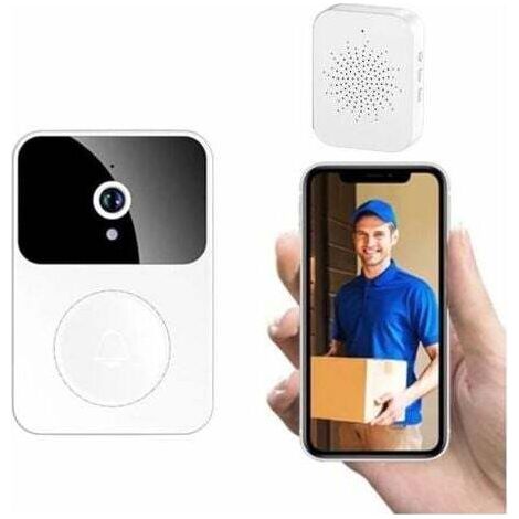 Carillon et sonnette Sonnette Sans Fil Connectée Avec Caméra De Surveillance, Wifi Smart Camera, Enregistrement Vidéo, Sonnette Porte (Type-C), Plusieurs Sonnerie Rechargeable, Connexion S (1/5)