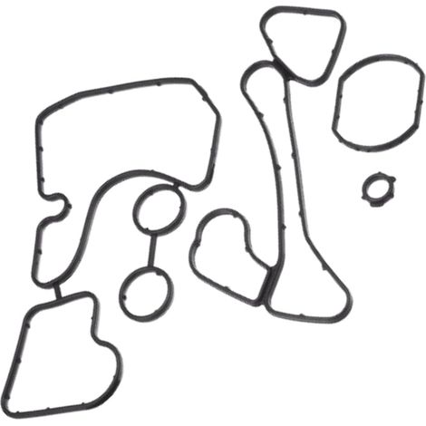 Joints de refroidisseur d'huile, joint de boîtier de filtre à huile moteur, joint de boîtier de filtre à huile compatible avec A6 A7 A8 Q5 Q7, 059117070 059117070B (1/5)