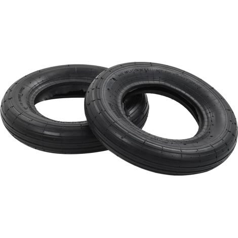 Pneu de brouette et chambre à air 4 pcs 3.50-8 4PR Caoutchouc