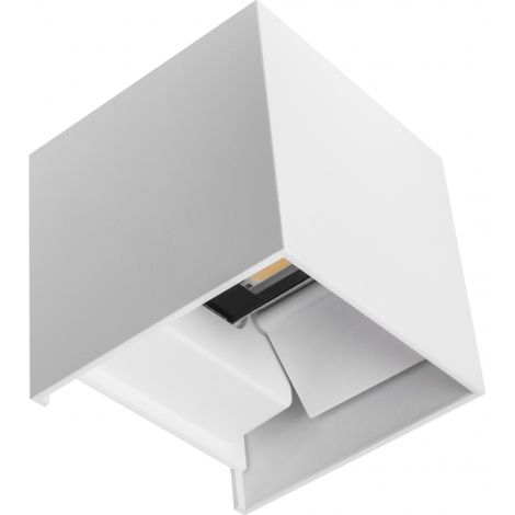 Lampada da parete sever ip54 2x3w led 560lm 6000k l.10xan.10xh.10cm white
