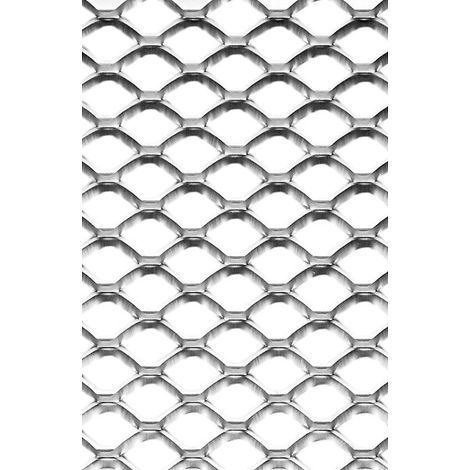 Métal déployé - modèle 486 - 1 x 1 m - épaisseur 2 mm - en aluminium - anodisé argent - DUVAL