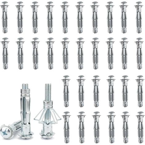 Lot de 50 Chevilles Métalliques à Expansion M6 x 52 mm, Chevilles pour Plâtre (1/5)