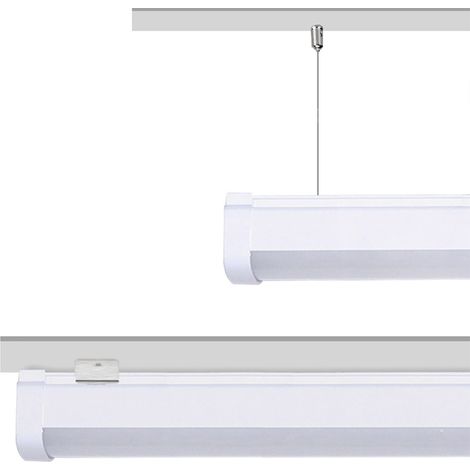 LED lineal, suspendido o superficie, 18W, RGB+CCT, RF, Alexa, SINC. 1m, RGB + Blanco dual, regulable