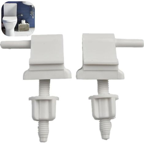 Kit de fixation pour abattant de WC, charnières de rechange en plastique, vis pour couvercle de WC, trous borgnes, 4 cm (1/5)
