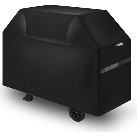 VEVOR Housse de barbecue 1700 mm, bache de protection barbecue exterieur, impermeable, resistante aux intemperies polyester 600D robuste facile a mettre et enlever, avec sangles auto-agrippantes, noir (1/5)