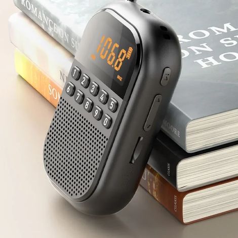(Noir) Mini radio FM/AM - DSP - Enceinte Bluetooth sans fil - Carte TF - Rechargeable - Convient aux seniors (1/5)