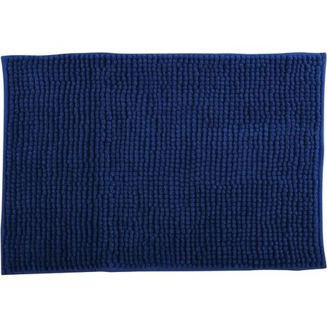 Tapis de bain Microfibre CHENILLE 40x60cm Bleu Foncé MSV