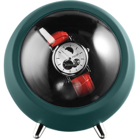 Remontoir Montre Automatique, Boite Montre Automatique avec Design Silencieux Et Deux Modes d'alimentation, Rotation à 360° pour Salon Et Chambre (Piles Non Incluses) (1/5)