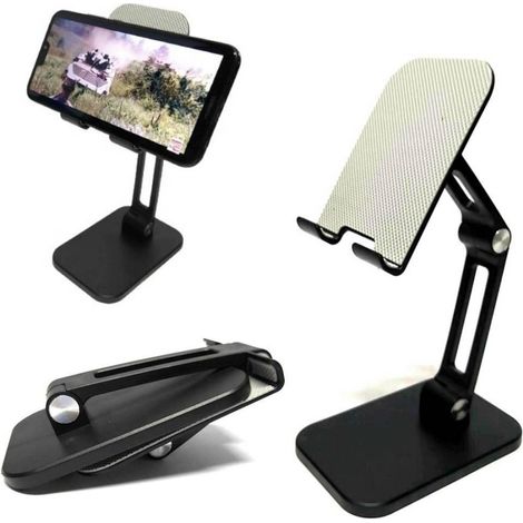 Trade Shop - Soporte De Mesa Para Tableta Universal Mobile Phone 3 Juntas Ajustables - (1/5)