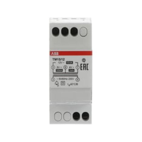 Trasformatore ABB per campanelli 2 moduli 4-8-12V 15VA TM1512