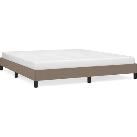 Lit Double, Lit Contemporain, Cadre de Lit taupe 160x200 cm tissu q8295 (1/5)