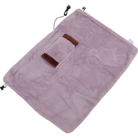 Châle chauffant 5V basse tension, couverture chauffante multifonctionnelle en flanelle USB pour la maison et le bureau, rose-violet. (1/5)