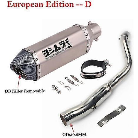 Sistema Completo De Escape Para Motocicleta, Silenciador De Tubo De Enlace Medio Modificado, Extrable, Db Killer, Para Honda Cb600f Hornet 600, Cb600( European Edition-D) (1/5)