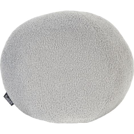 Cojín decorativo esférico patrón liso 30 x 30 cm bouclé gris Salvia