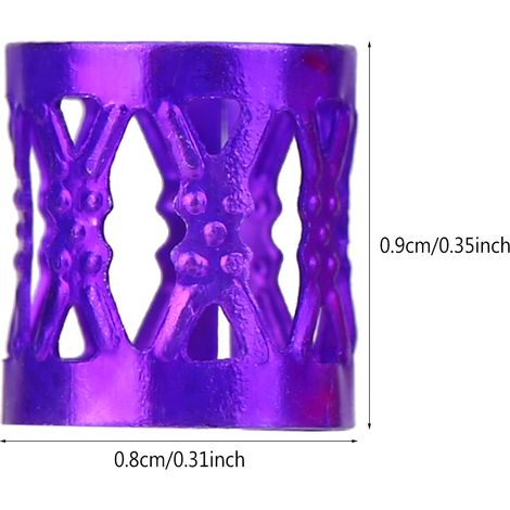 Accessoires de coiffure colorés et ajustables pour tresses, perles, anneaux et manchettes. (1/5)