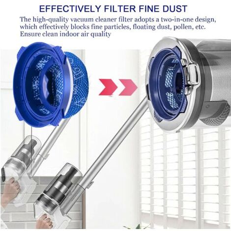 Accessori Filtro Aspirapolvere per Samsung Jet Serie, 70-90, VS9000RL, Microfiltro Lavabile Sostitutivo (1/4)