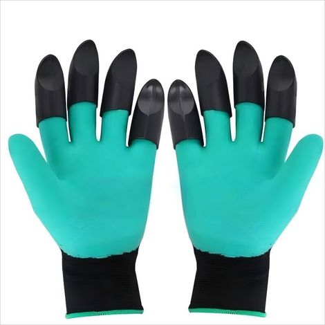 Une paire de gants de jardinage à griffes pour creuser, planter et désherber — Gants de jardinage durables pour hommes et femmes, faciles à utiliser, imperméables, à huit griffes.