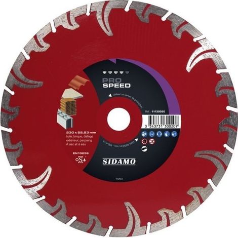 Diamant-Scheibe Pro Speed Diam 230 x 22,23 x H 7,5